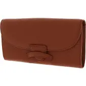 Coccinelle Leren Portemonnee Tessa Flap Wallet Caramel Bruine