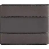 Fossil Leren Kaarthoes Everett Bifold Card Case Lead Gray Grijs