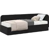 vidaXL Hoek Bed Frame Zwart 80 x 200 cm Fluweel