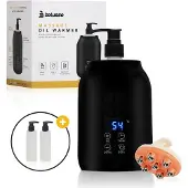 Bolusso Zwarte Massage Olie Verwarmer - Massageolie Verwarmer 30 Tot 65 Graden - Guasha - Massage Apparaat - Inclusief 2 Dispensers & Massage Tool - Elektrische Flessenwarmer- Massage Olie Erotisch