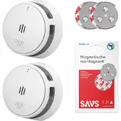 SAVS S10 Rookmelder Stand Alone 10 jaar 2-pack + RMAX