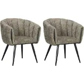 Pole to Pole Eetkamerstoel Breeze | chenille groen 71x80x62 cm eetkamerstoelen | NADUVI