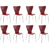 CLP Calisto - 8x Bezoekersstoel rood