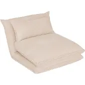 Atmosphera Kids Elois Opvouwbare Haardstoel/Vloermatras - 85x74x59cm - Beige
