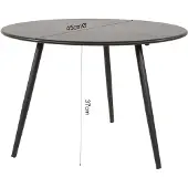 Lesli Living Outdoor Living Bijzettafel Rafael Ø45x36,5 cm - zwart online kopen
