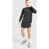 Nike Hardloopshirt Dri-FIT Miler UV L/M - Zwart/Reflecterend zilver