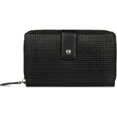 Bugatti Noemi Portemonnee RFID-bescherming Leer 16 cm zwart