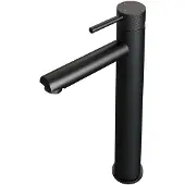 Brauer Black Carving Verhoogde Opbouw Wastafelmengkraan Model A Mat Zwart