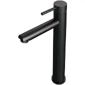 Brauer Black Carving Verhoogde Opbouw Wastafelmengkraan Model A Mat Zwart