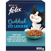 Felix Dubbel Zo Lekker Kattenvoer Droogvoer - Zalm & Zeevis - 5 x 800g