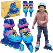 Sarcia.eu DISNEY Stitch Blauw-roze verstelbare rolschaatsen voor meisjes, veilig