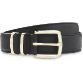 BOSS Leren riem met twee metalen logolussen Maat 80