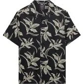 Superdry Heren Hawaii Hemd marine (XL), Casual, Modaal, Korte mouwen, Marineblauw M4011128A