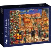 Blue Bird Christmas at the Town Square Puzzel 1000 stukjes