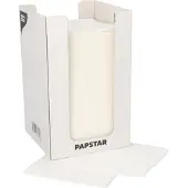 Papstar servet PUNTO wit, tissue 2-laags 20x20 cm, point-to-point, 1/4 vouw, 14 dozen à 100