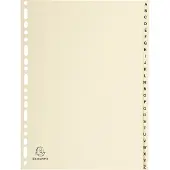Exacompta 5x Tabbladen in karton 155g - 26 tabs - A tot Z - A4 - Ivoor - 1126E
