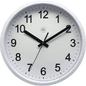 NXt - Wandklok - 25,5 cm - Plastic - Wit - 'Robust'