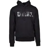 Diesel Monotone Logo Zwarte Kaviaar Hoodie