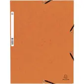 Exacompta 50x Elastomap met 3 kleppen in glanskarton 355g/m2 - Oranje - 55304E