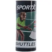 Sportx - Mini Badminton Shuttle in Koker (3 stuks)