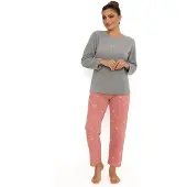 Beeren Cocodream fleece pyjama dames - Queen - Warme winter pyjama - Grijs / L