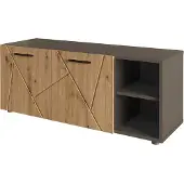 Vicco Irma Schoenenkast – 106 x 43 cm met 2 deuren Antraciet/Artisan