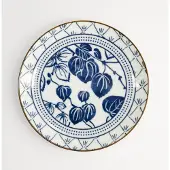 Tokyo Design Studio – Flora Japonica Gebaksbord – Ivy – Ø16 cm – Blauw/Wit