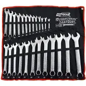AWTOOLS AW40118 - Ringsleutelset - 25-delig - 6-32 mm - Satijn chroom-vanadium