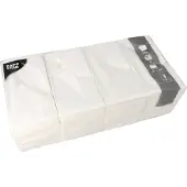 Papstar Papieren Servetten, 40 x 40 cm, 3 Laags, 1/8 Vouw, Wit