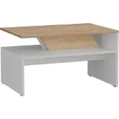 Vicco Arden Salontafel – 80 x 52.6 cm Wit/Kunstnijverheid