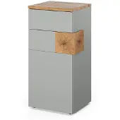Vicco Eden Halfhoge kast – 40 x 84 cm Grijs/Kunstnijverheid