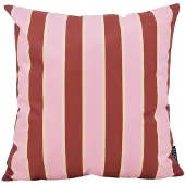 NOVÉE Sierkussen riviera stripe roze/rood | 45x45 cm | katoen/polyester