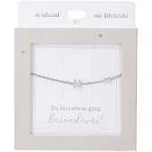 Depesche armband zilver met H-hanger en hartje - vriendschapssieraad.
