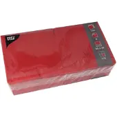 Papstar Papieren Servetten, 33 x 33 cm, 3 Laags, 1/4 Vouw, Wijnrood