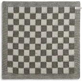Knit Factory Keukendoek Blok ecru/ khaki