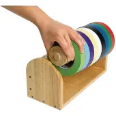 Colorations tapedispenser hout voor 10 rollen - knutselaccessoire.
