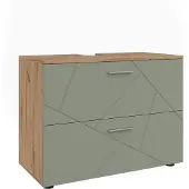 Vicco Irma Wastafelonderkast – 80 x 58.6 cm met laden Saliegroen