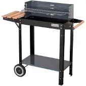 Floraland MG909 - Houtskoolbarbecue - Verstelbare Chromen Rooster - Wielen