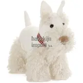 Egmont toys knuffel hond Lola pluche wit 21x10x18 cm speelgoed.