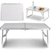 Sarcia.eu Opvouwbare kampeertafel, draagbare kampeertafel, wit, compact 60x40x26,5 cm