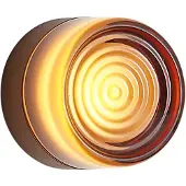 QAZQA Design wandlamp donkerbrons met amberkleurig glas IP44 - Michele