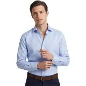 Profuomo business overhemd lichtblauw katoen