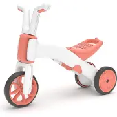Chillafish Loopfiets 1 jaar voor meisjes - Roze - Driewieler loopfiets verstelbaar naar 2 wieler - Lichtgewicht met verstelbare zitting - Stille anti slip banden voor binnen en buiten - Model Bunzi