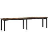 vidaXL Bank Rook Eik 200 x 35 x 45 cm Bewerkt hout
