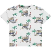 Stains & Stories T-shirt wit Jongens Katoen Ronde hals All over print - maat 92