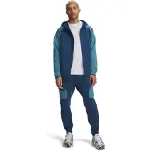 Under Armour Unstoppable Fleece Trainingspak Full-Zip Donkerblauw Lichtblauw