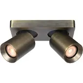 Artdelight Plafondlamp Megano 2-lichts antiek brons