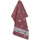 Bunzlau Castle Forest Animals theedoek 65x65 Burgundy
