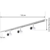 PRIOS 1-fase railsysteem Jorell, wit, 3-fasen, GU10 Jorell , dimbaar, wit / opaal, Woon-/ Eetkamer, Aluminium, Modern, 1-fase railverlichting