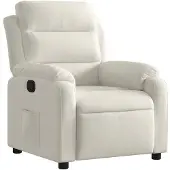 vidaXL Fauteuil verstelbaar fluweel crèmekleurig